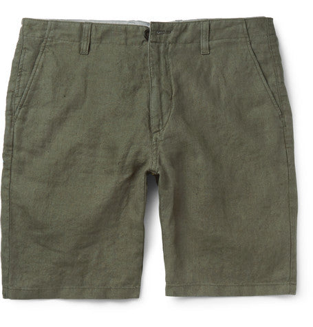 simon linen shorts