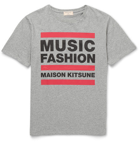 music fashion slim fit printed cotton jersey t shirt