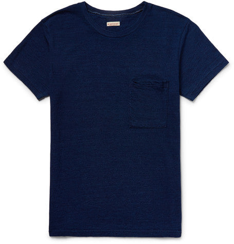slim fit patchwork panelled cotton jersey t shirt