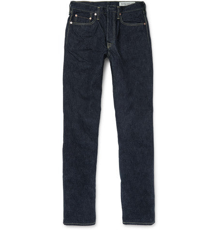slim fit selvedge denim jeans