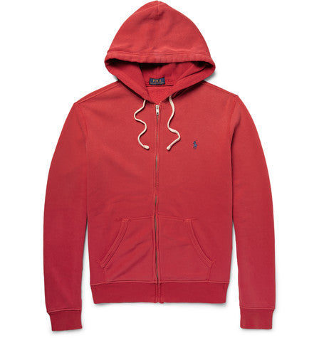 fleece back cotton blend jersey hoodie