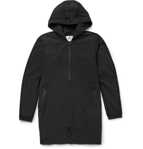 stretch shell hooded sideline jacket