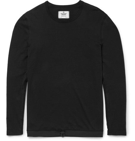 drawstring hem cotton jersey t shirt