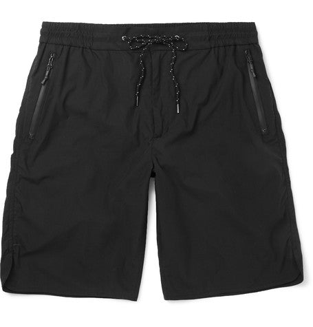 panelled cotton blend shorts