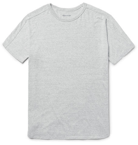 dweller melange knitted cotton blend jersey t shirt