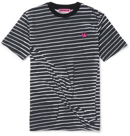 slim fit striped cotton t shirt
