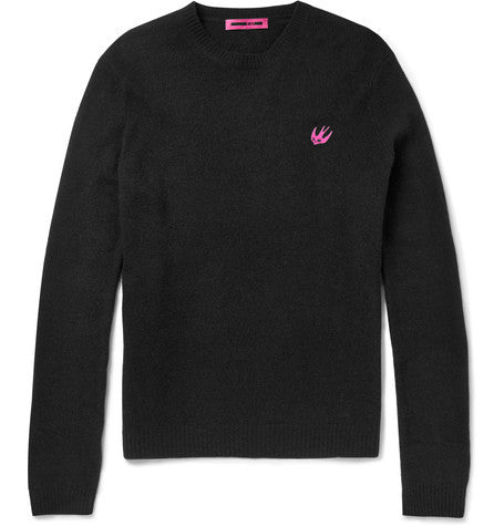slim fit wool and cashmere blend sweater