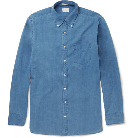 button down collar cotton shirt