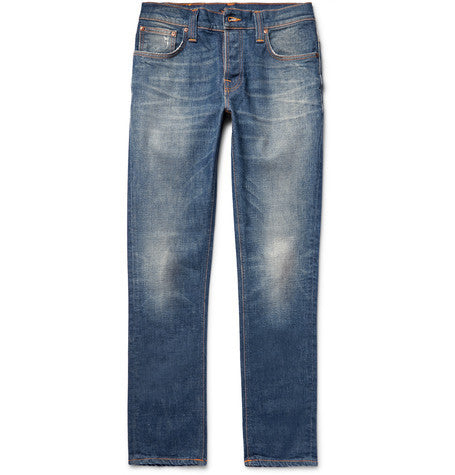 grim tim slim fit selvedge stretch denim jeans