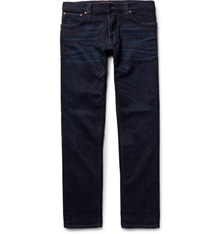 grim tim slim fit washed organic stretch denim jeans