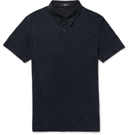 dennison slub cotton jersey polo shirt