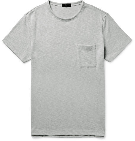 jeso slim fit knitted slub cotton blend t shirt