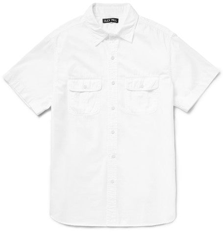 roadhouse slim fit herringbone cotton shirt