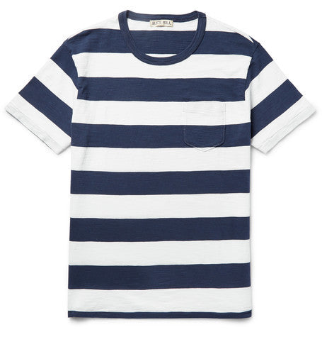 ocean slim fit striped slub cotton jersey t shirt