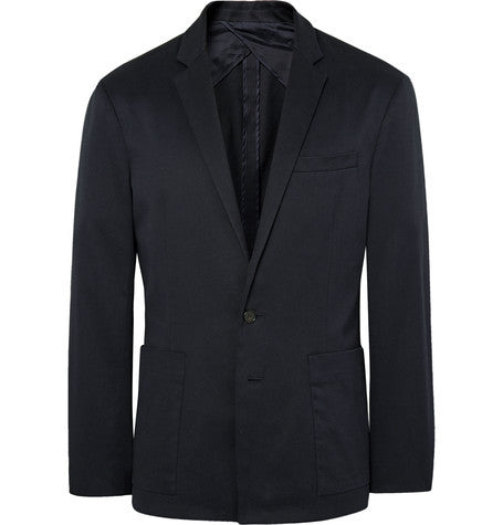 navy nomad stretch cotton canvas blazer