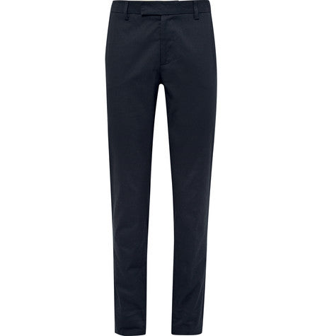 stretch cotton canvas trousers