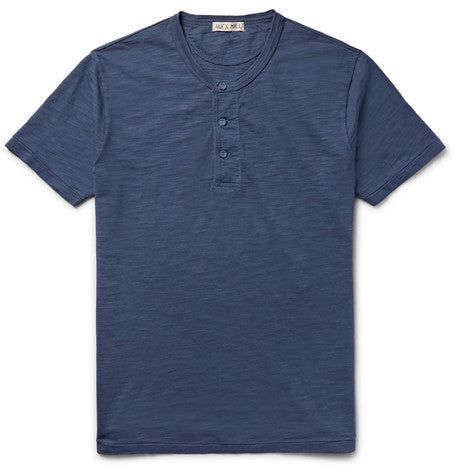 cotton jersey henley t shirt