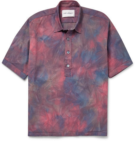 tie dye stretch cotton shirt