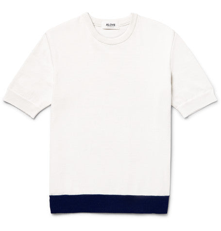 colour block cotton sweater