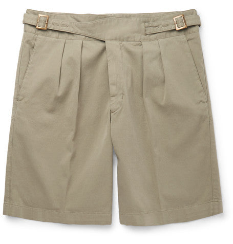 manny washed stretch cotton bermuda shorts
