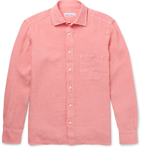 slim fit linen shirt