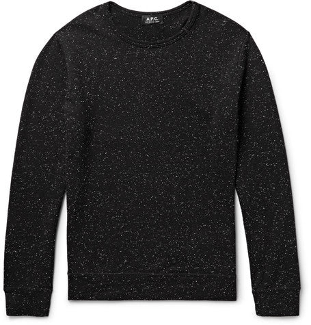 loopback slub cotton blend sweatshirt