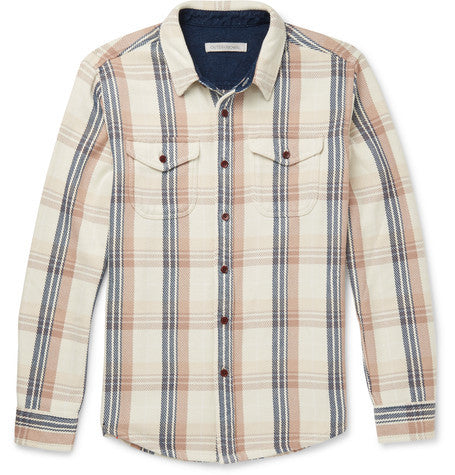 checked flannel cotton shirt
