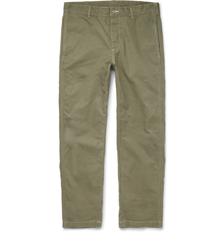 playa slim fit organic cotton trousers