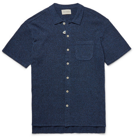 togo slim fit cotton blend boucle shirt