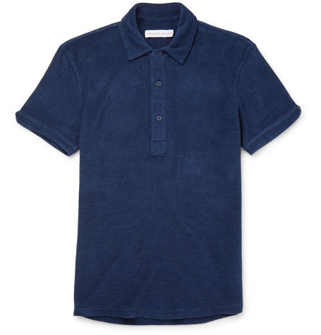 sebastian slim fit cotton terry polo shirt