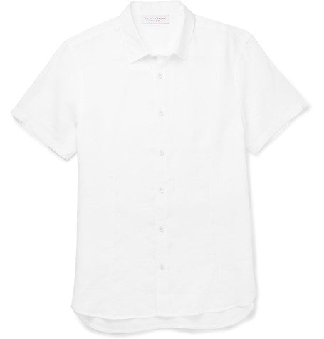 meden slim fit linen shirt