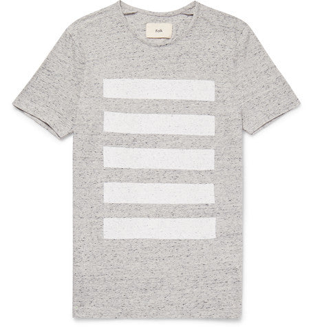 striped melange cotton jersey t shirt