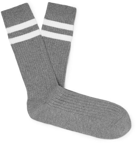 striped cotton blend socks