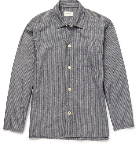 striped cotton pyjama shirt