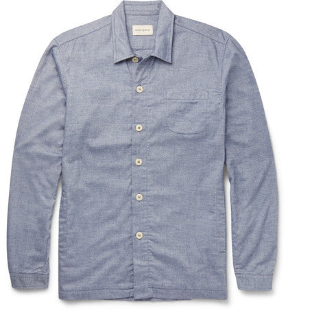 lux cotton chambray overshirt