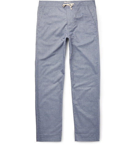 lux cotton chambray lounge trousers