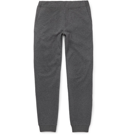 double faced cotton blend jersey sweatpants