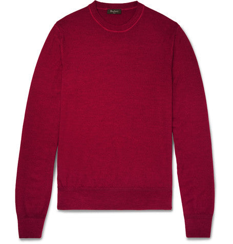 slim fit fine knit wool sweater