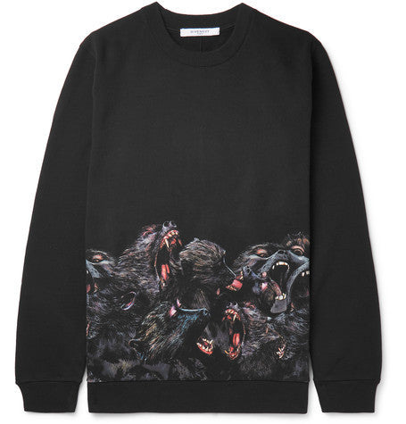 printed fleece back cotton jersey sweatshirt