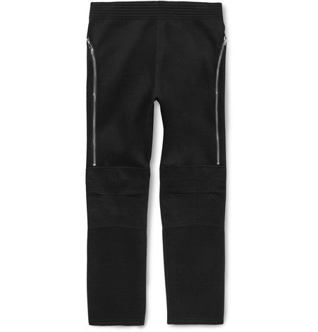 tapered zip detailed jersey sweatpants