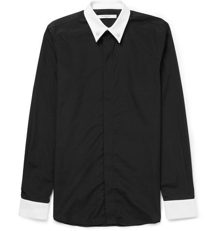 star embellished cotton shirt