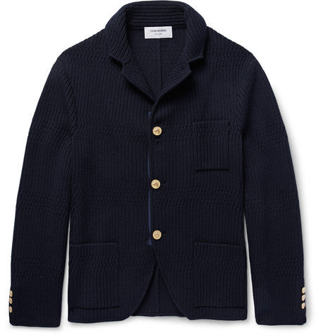 ribbed wool cardigan