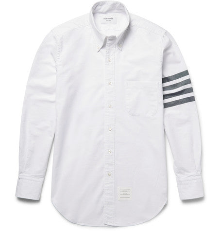 slim fit striped cotton oxford shirt