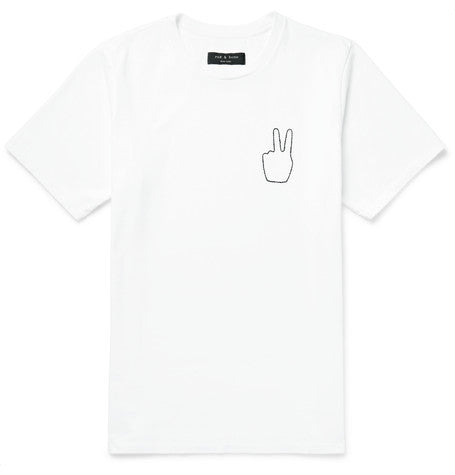 embroidered cotton jersey t shirt