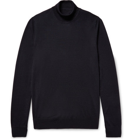 merino wool rollneck sweater