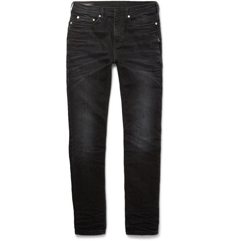 skinny fit washed denim jeans