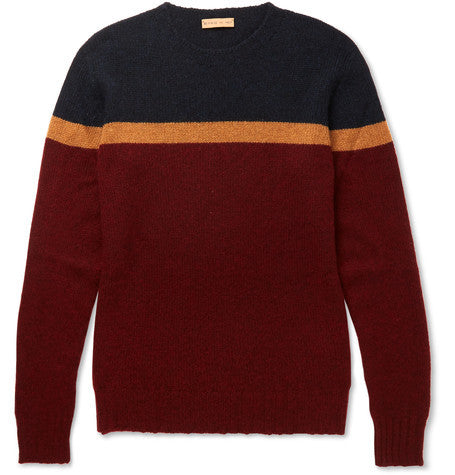 colour block cashmere sweater