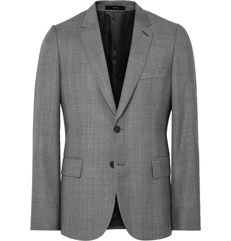 grey soho slim fit checked wool suit jacket