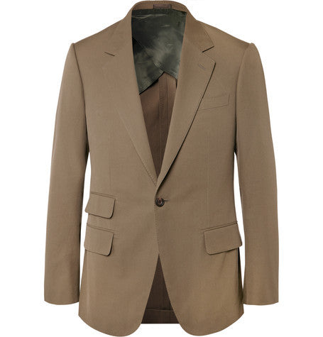 khaki eggsy slim fit cotton suit jacket