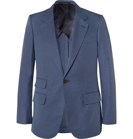 blue eggsy slim fit cotton suit jacket